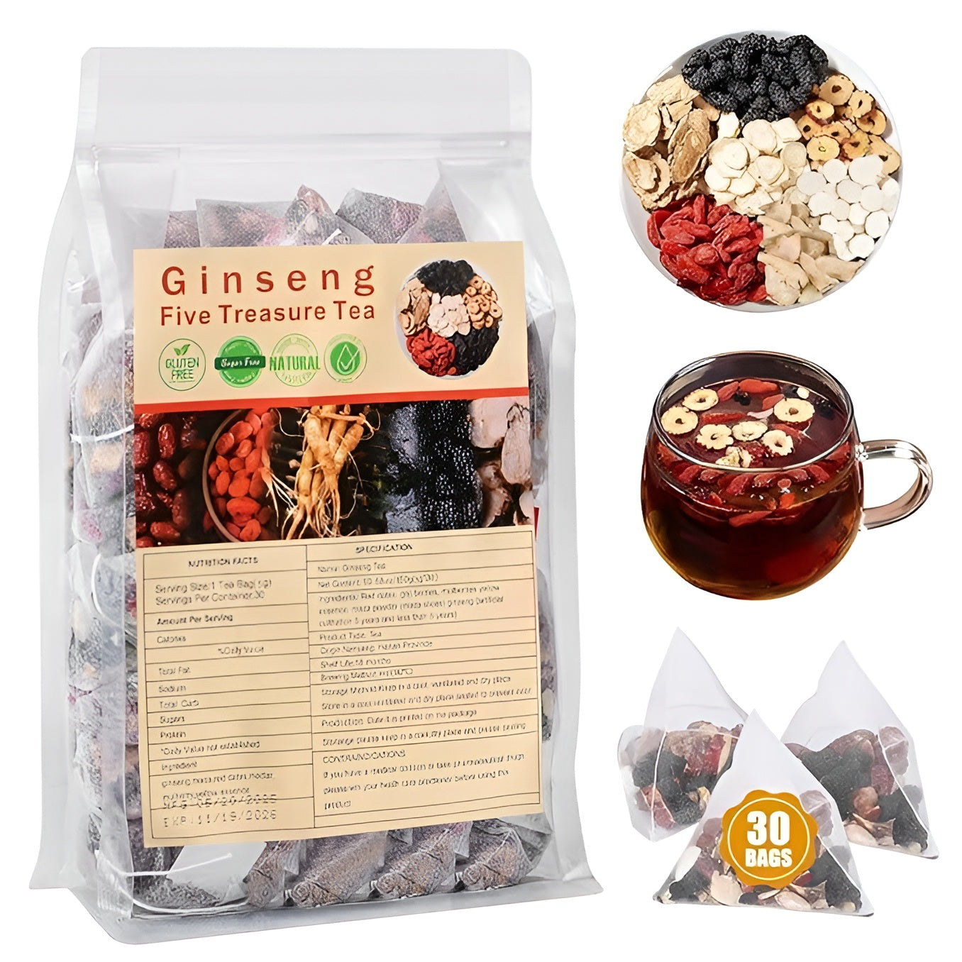Ginseng Five Treasure Tea | شاي الجنسنغ بخمسة كنوز