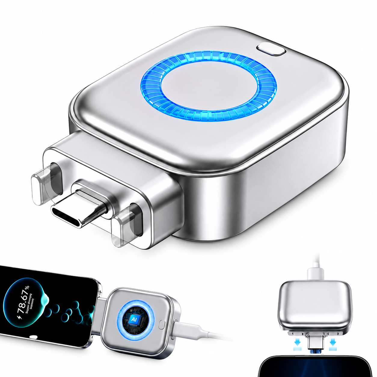 Auto Eject Charging Adapter | محول شحن USB-C بفصل تلقائي ذكي