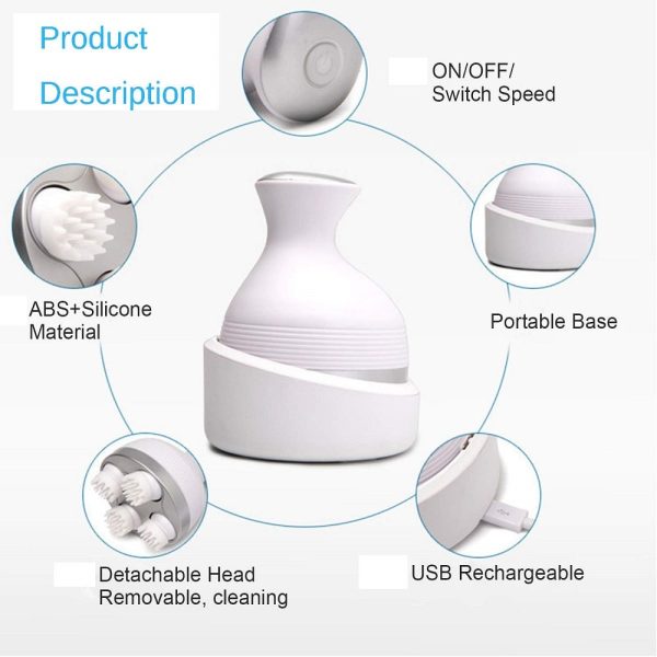 Rechargeable Scalp Massager for Hair Growth & Deep Relaxation